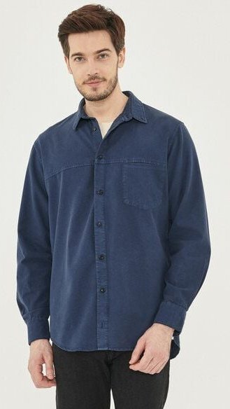 ORGANICATION Garment Dyed Hemd aus TENCEL Lyocell und Bio-Baumwolle