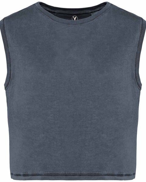 YTWOO Ärmelloses Damen-Crop-T-Shirt aus Bio-Baumwolle