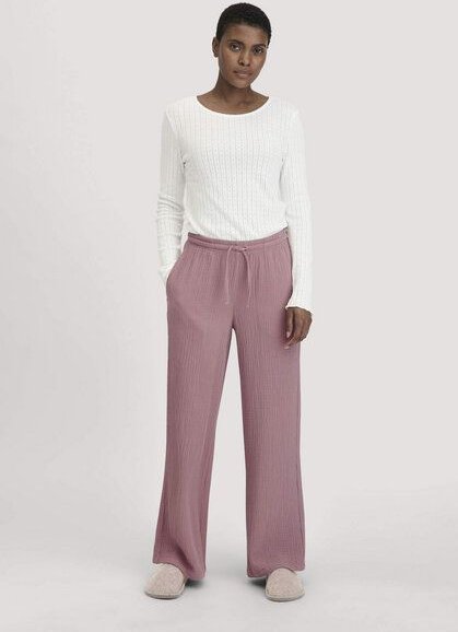 hessnatur Musselin Schlafhose Relaxed PURE COMFORT aus reiner Bio-Baumwolle