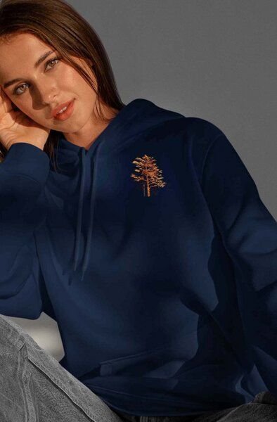 Kultgut Biofair - Tree in echter Woodoptik/ Hoodie - Innen flauschig und sehr gemütlich