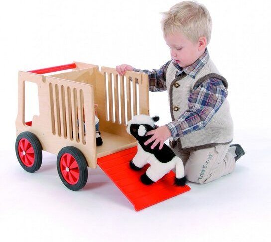 Bätz Holzspielwaren Tiertransporter super süss für Kids, aus Holz Buche massiv (ohne Deko)