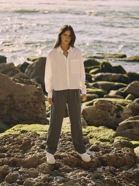 WOTE Kurze Hemdbluse aus Organic Cotton