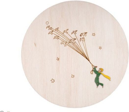 BeWooden Wanddekoration aus Holz - der Kleine Prinz fliegt