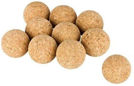Kork-Deko Kickerbälle 31 mm aus Kork | 10er-Set | natürlicher Kork, Durchmesser = 3,1 cm
