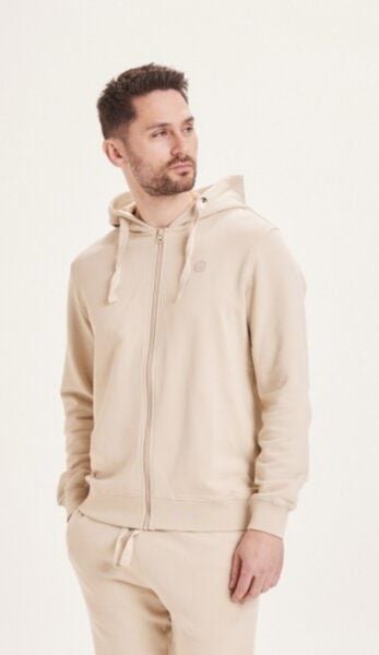 KnowledgeCotton Apparel Sweatjacke - Zip hood basic badge sweat- aus Biobaumwolle