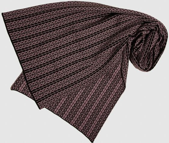 LANARTO slow fashion Schal Muster 'Peking' zweifarbig gestrickt aus mulesingfreier Merinowolle