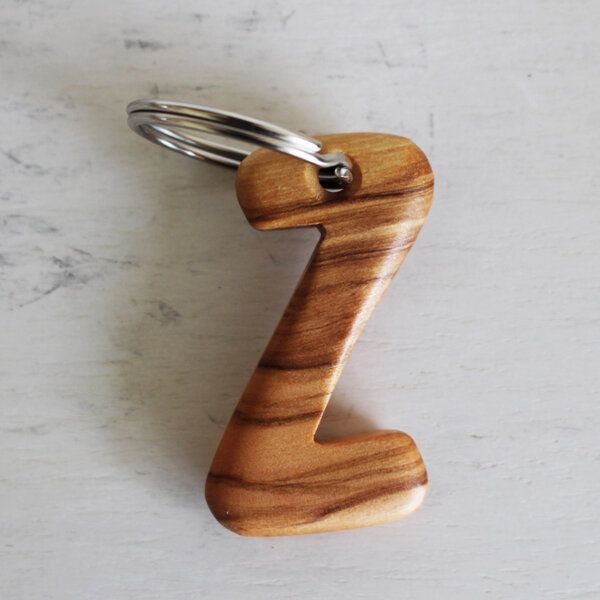 Mitienda Shop Schlüsselanhänger aus Holz Buchstaben A-Z | Holz Anhänger