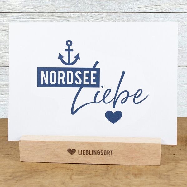 Bow & Hummingbird Maritime Postkarte "Nordseeliebe" aus Recyclingpapier