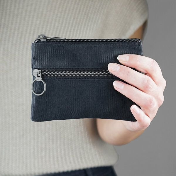 seasara Geldbeutel / Wallet aus Bio-Baumwolle (Canvas), navy blue oder camel