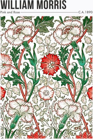Photocircle Poster / Leinwandbild - Pink and Rose von William Morris