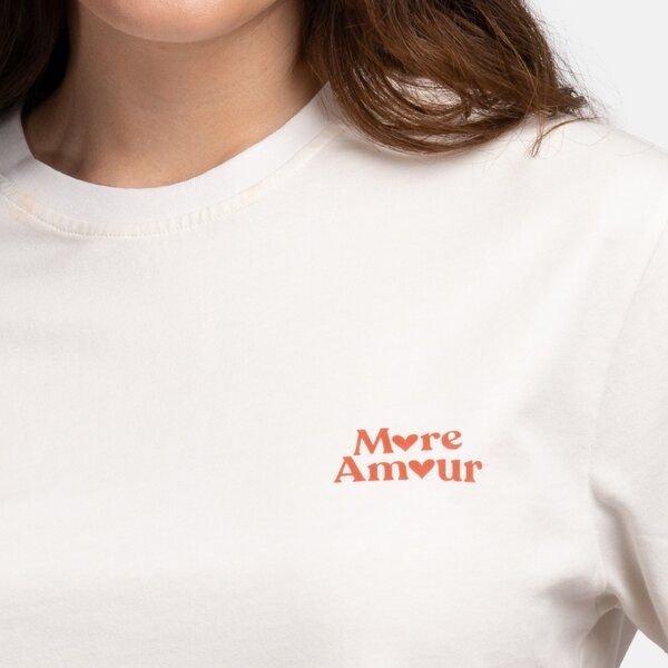 Natural Vibes T-Shirt More Amour Bio GOTS | Bio T-Shirt | Weißes T-Shirt (Naturweiß) | Herren Damen T-Shirt |