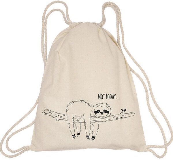 HANDGEDRUCKT Festival-Beutel "Not Today"