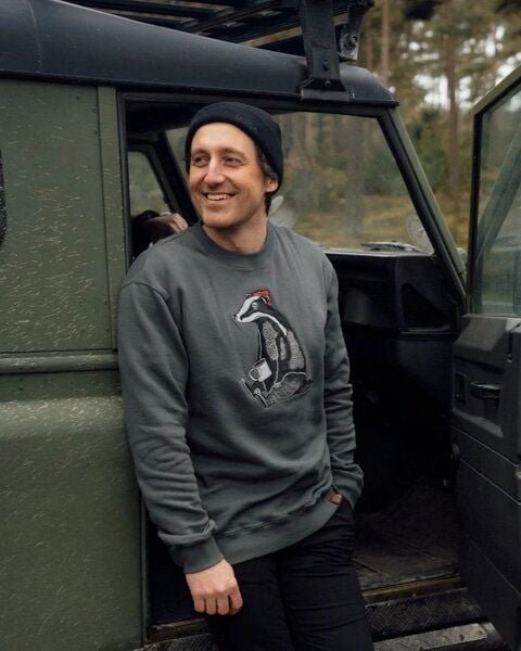 LAKOR Sweatshirt aus Bio-Baumwolle - Badger Coffee - Dark Grey