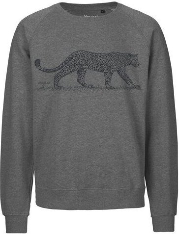 Peaces.bio - handbedruckte Biomode Bio Herren-Sweatshirt Leopard