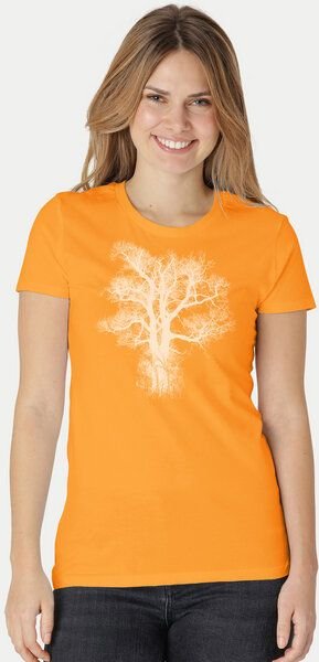 Peaces.bio - handbedruckte Biomode Damen Biobaumwoll T-Shirt Chestnut