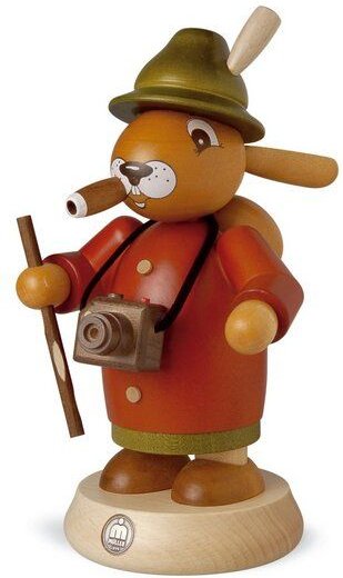 Müller Seiffen Räucherhase Tourist 19 cm großer Osterhase