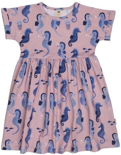 Thumbnail - Blue Seahorses-DressBio-Baumwolle aus 95% Baumwolle -pink- GOTS-Zertifiziert – Walkiddy