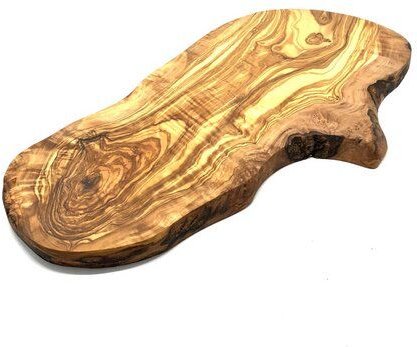 Olivenholz erleben Schneidebrett RUSTIKAL (ca.40-44 cm)