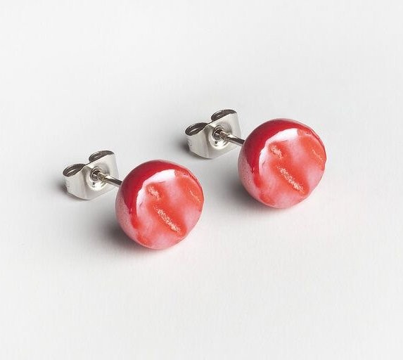 ALEXASCHA Kleine Glas Ohrstecker Rund | PUREFORM