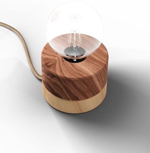 ALMUT von Wildheim Tischleuchte Walnuss Holz angesagte Pastelltöne skandinavisches Design