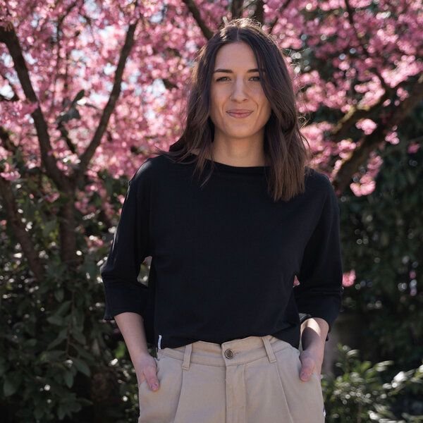 Vresh Clothing Vylda, 3/4 Crop-Top Locker aus Tencel-Mix