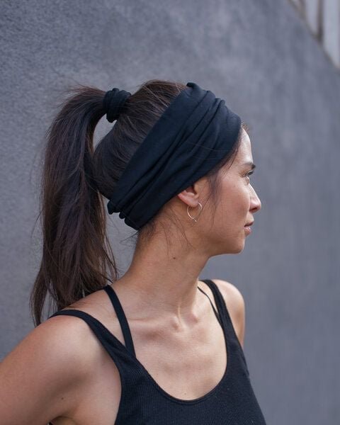 Liebe Deinen Planeten Bio breites Jersey Stirnband BASIC in vielen Farben aus elastischem Bio Baumwoll Jersey