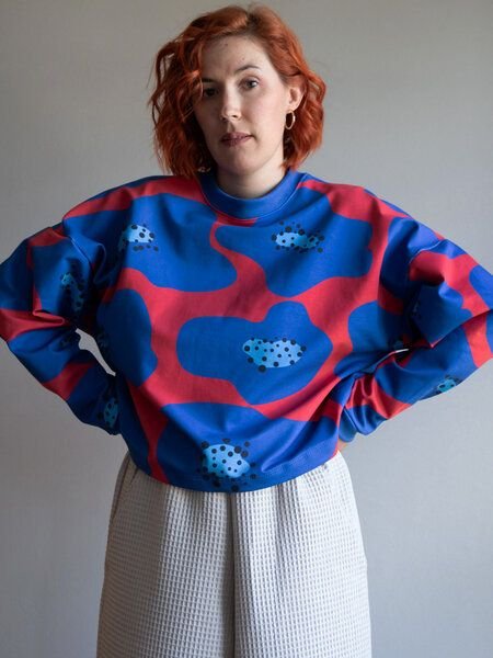 Ecostories Oversized Sweatshirt Mohnfeld