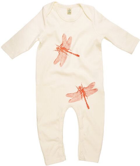 HANDGEDRUCKT "3Azurjungfern" Baby Jumpsuit