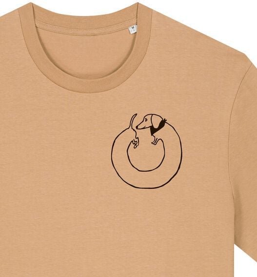 päfjes Dackel Hund Kreis Po - Unisex Männer T-Shirt Bio & Fair