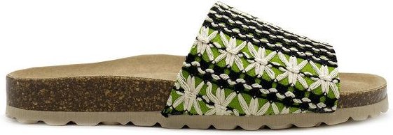 Vegane "thies ® Eco Boho Pool Slide" Sandale aus recycelten Materialien