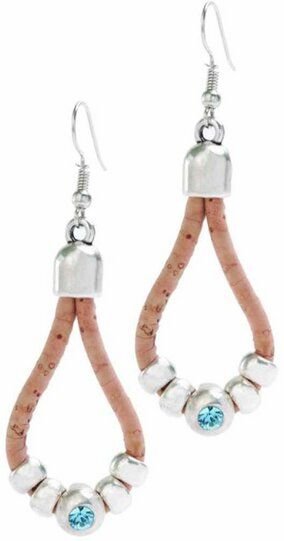 Kork-Deko Zeitlose Ohrringe im Tropfen-Design