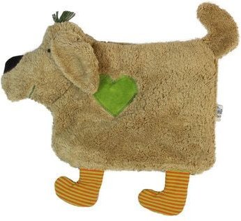 Pat und Patty Wärmekissen "Hund",Farbe: hellbraun , Kirschkern,100 % Baumwolle .