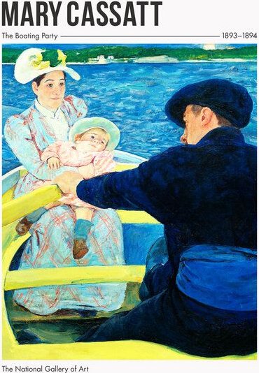 Photocircle Poster / Leinwandbild - The Boating Party von Mary Cassatt