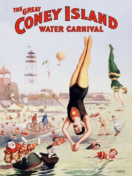 Photocircle Poster / Leinwandbild - The great Coney Island Water Carnival