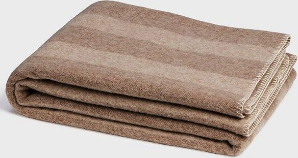 Thumbnail - Yumeko Gestreifte Decke aus 100% Mulesingfreier Merinowolle