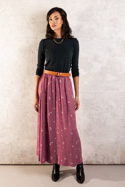 l'amour est bleu Langer Rock aus Ecovero Viskose