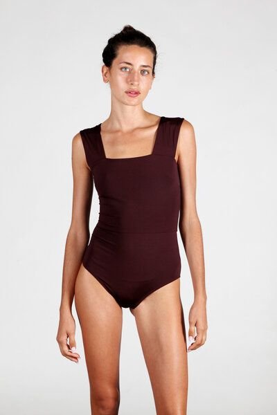 RENDL Swimsuit No.6 - minimalistischer Badeanzug mit breiten Trägern für alle Größen