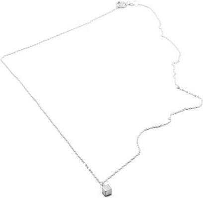 Jonathan Radetz Jewellery Kette CUBE, Silber 925, Sterlingsilber, Länge 43 -46 cm, Würfel 4mm, Handmade in Germany