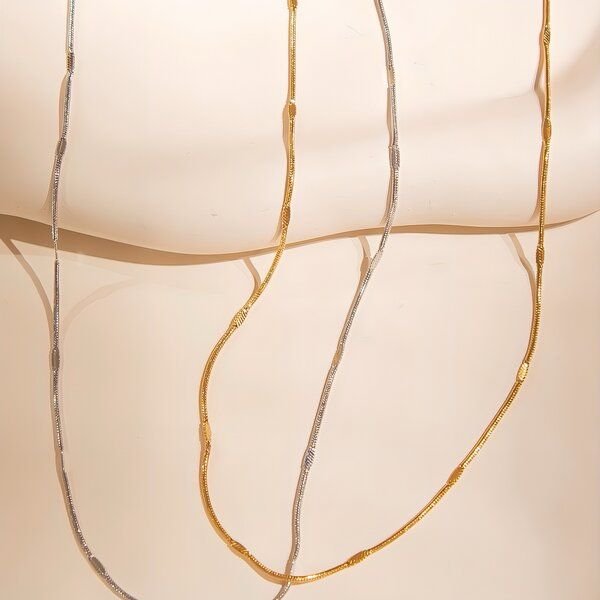 ELEKTROPULLI Superfeine zeitlose Kette 1mm schmal und optimal kombinierbar, Längen: 45 cm / 55 cm / 65 cm