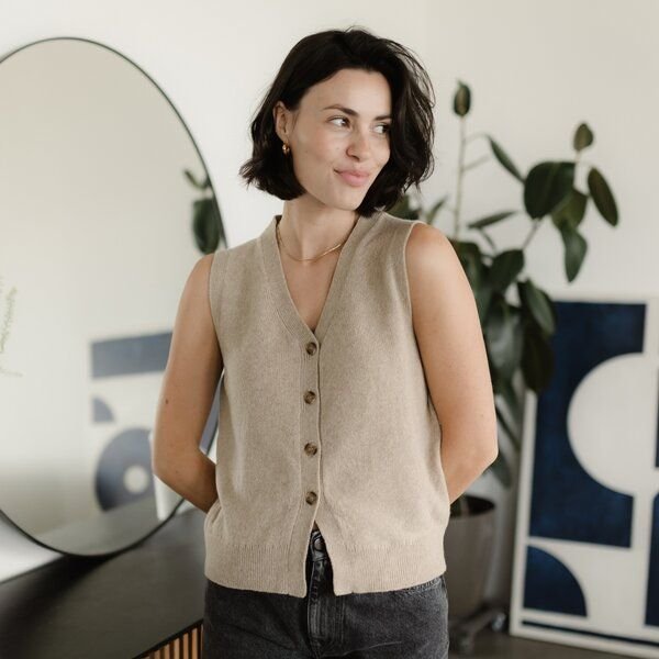 NORDLICHT Strickweste Wieka aus 100% recycelter Wolle