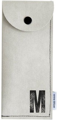 renna deluxe Stifteetui mit Monogramm, vegan, Federmäppchen, schwarz, braun, grau