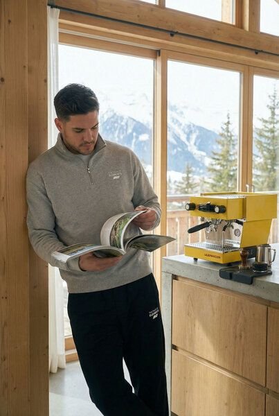 THE FACE OF ELEMENTS 1/4-ZIP - RELAXED FIT SWEATSHIRT AUS BIO-BAUMWOLLE