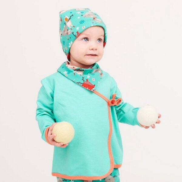 Cheeky Apple Wickeljäckchen aus Bio-Baumwolle "Kuschelsweat Uni"