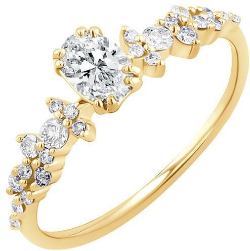 Thumbnail - Eppi Verlobungsring mit Moissanit und Lab Grown Diamanten Mica