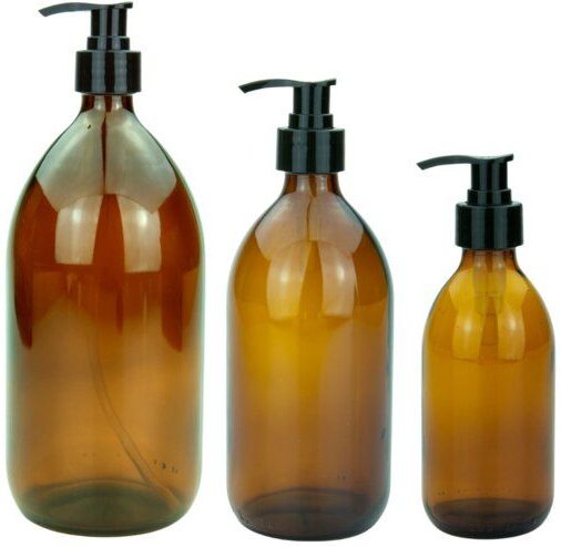 mikken Seifenspender braun 250 ml / 500 ml / 1000 ml Glas Lotionspender