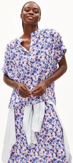 ARMEDANGELS MAAIKE MULTI FLORAL - Damen Bluse Oversized Fit aus TENCEL Lyocell
