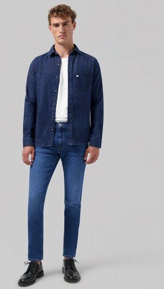 MUD Jeans Herren Jeans "Daily Dunn - Stone Indigo"