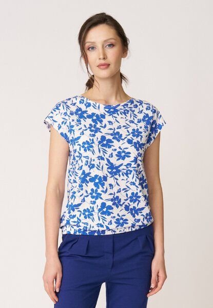 LANA Organic Blumenshirt aus Bio Baumwolle, Modell Leda