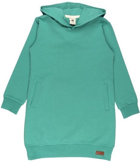 Thumbnail - Bio-Baumwolle Green Spruce Sweatkleid in Grün, GOTS-zertifiziert, fair hergestellt – Walkiddy