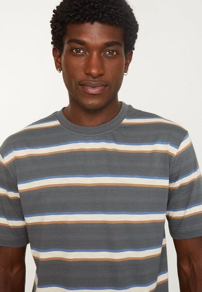 Herren Streifen T-Shirt aus Bio-Baumwolle - EPAZOTE STRIPES - recolution
